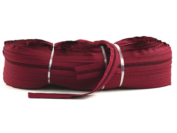 Taśma suwakowa bordo